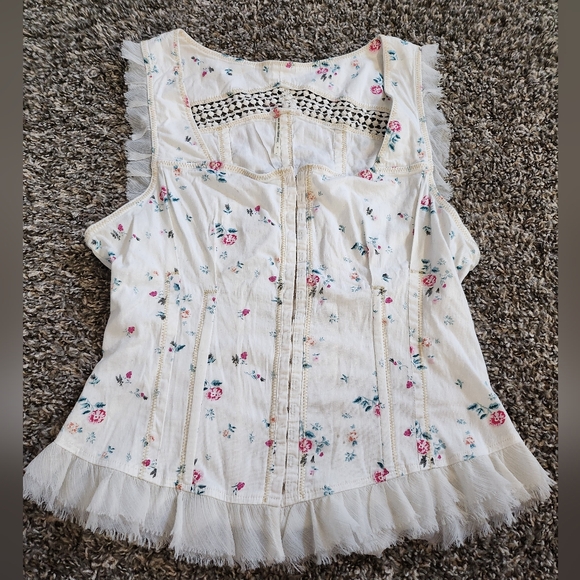 Free People Floral Corset Style Top - Picture 1 of 4